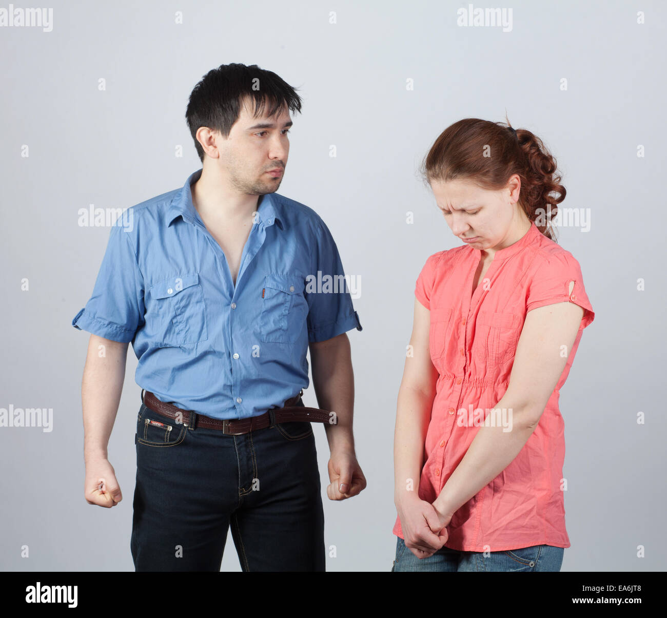 Konflikte in der Familie Stockfoto