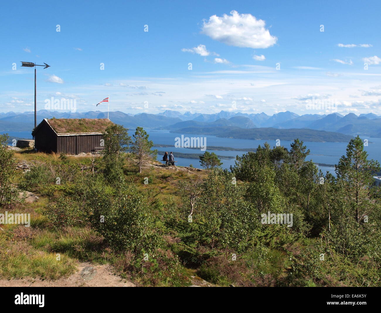 Blick von der Spitze der Varden, Molde, Stockfoto