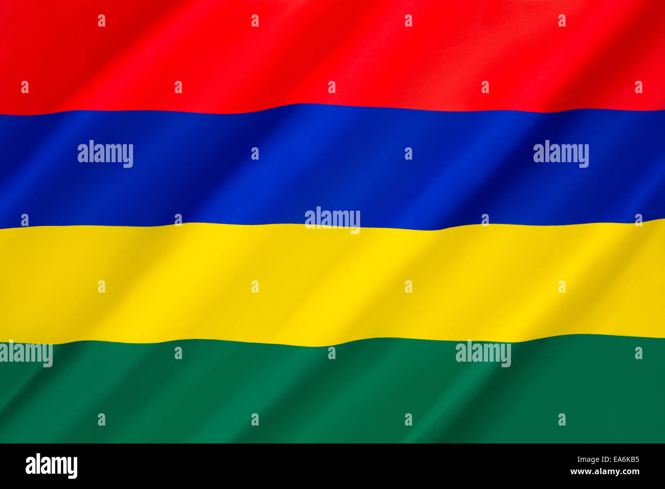 Flagge von Mauritius Stockfoto