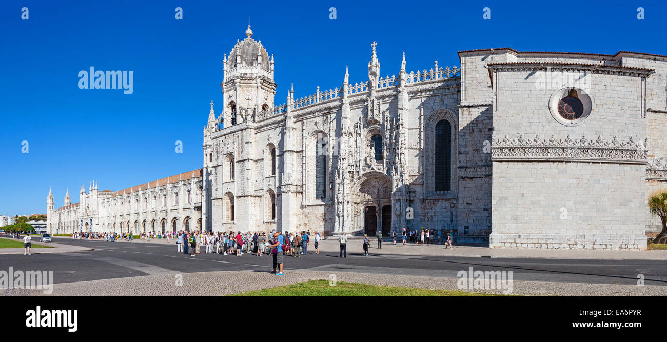 Hieronymus-Kloster, Lissabon, Portugal. UNESCO-Welterbe das beste Beispiel für die Manuelino Architektur / / / Hieronymuskloster Abtei Gothic Belem Lisboa Stockfoto