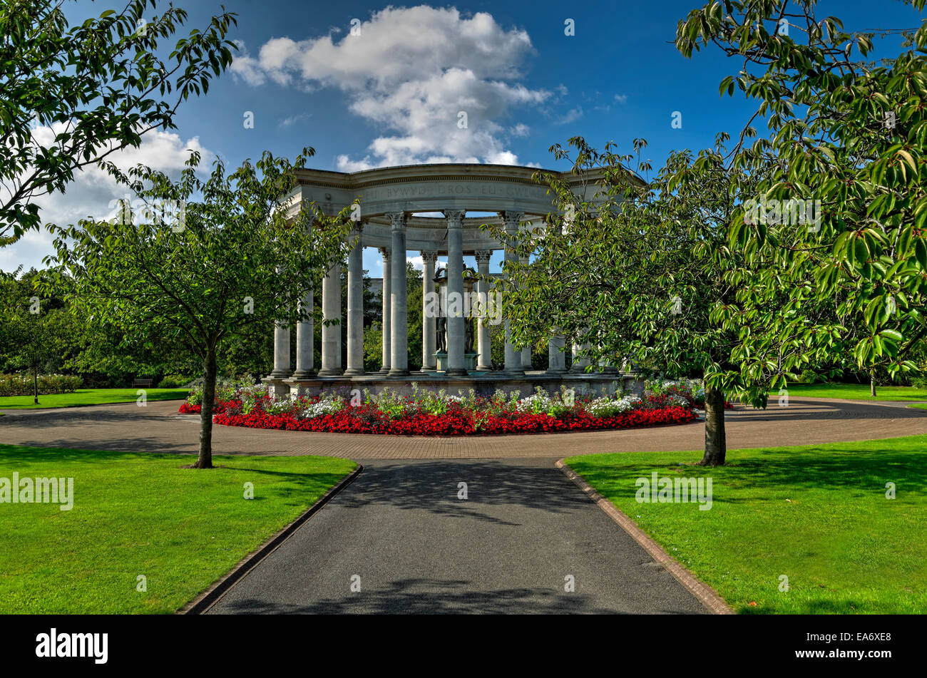 Weltkrieg ein Denkmal im Civic Centre Cardiff Cathays Park Stockfoto