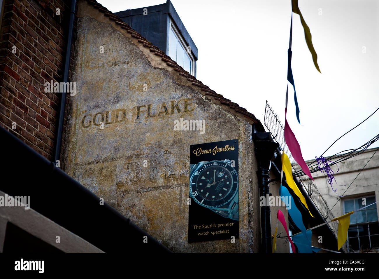 Old Gold Flake Wand Werbung, The Lanes, Brighton Stockfoto