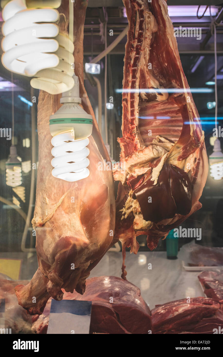 Fleisch in authentischen Markt Stockfoto