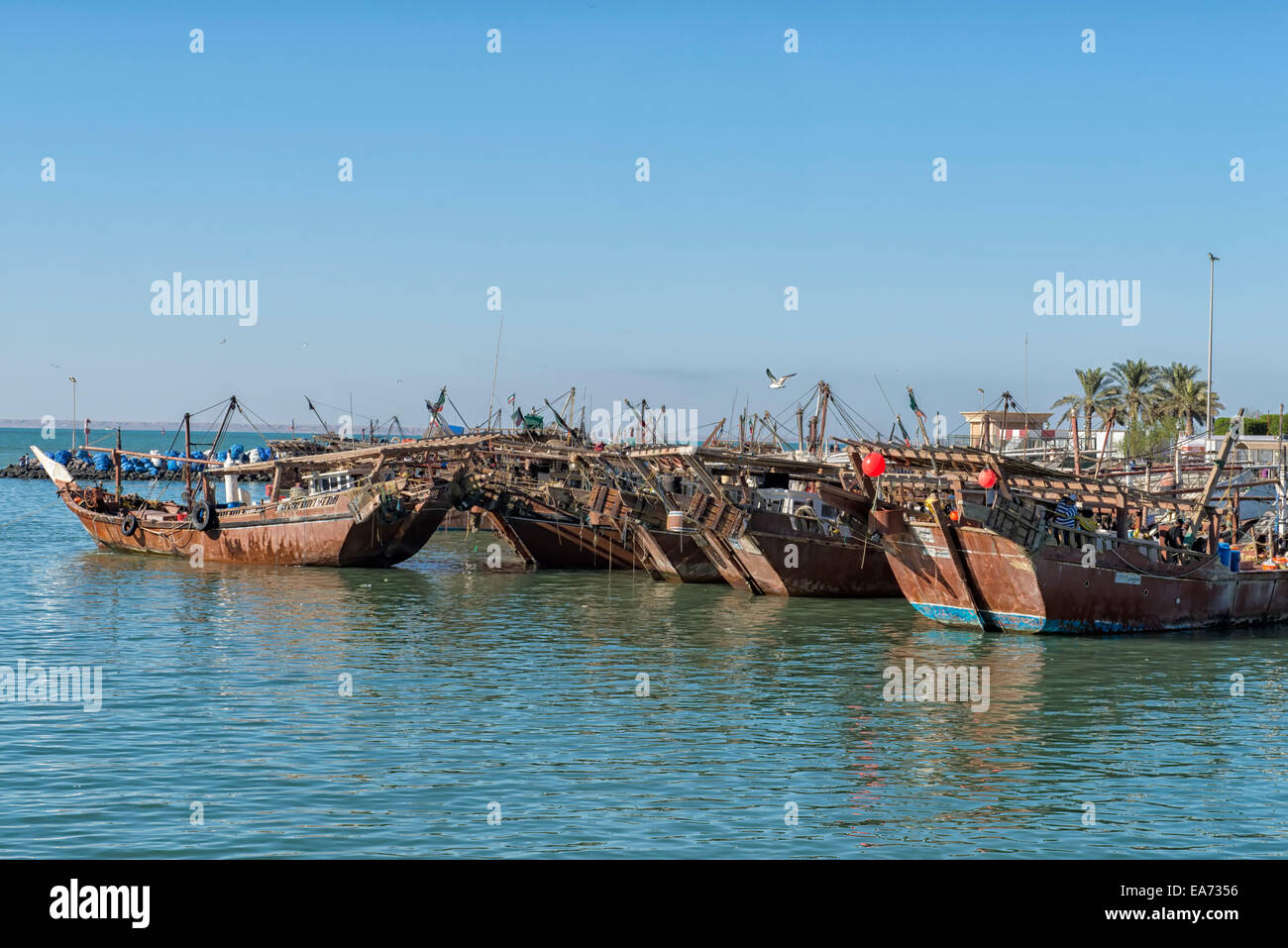 Alte Schiffe Hafen in Kuwait-Stadt, Kuwait Stockfoto