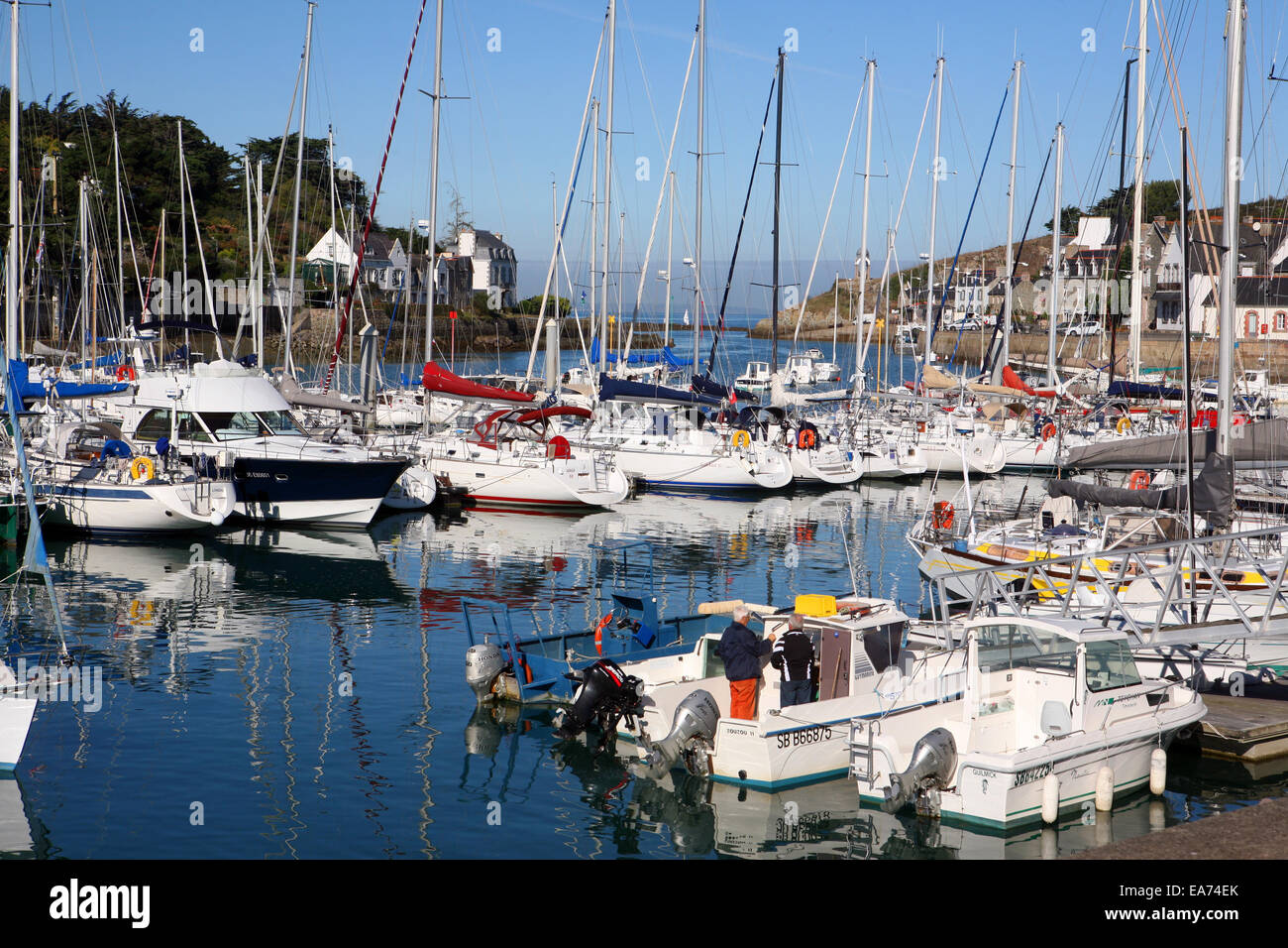 Pléneuf-Val-André (Bretonisch: Pleneg-Nantraezh, Gallo: Ploenoec) ist eine französische Gemeinde im Département Côtes-d ' Armor Brittany France Stockfoto