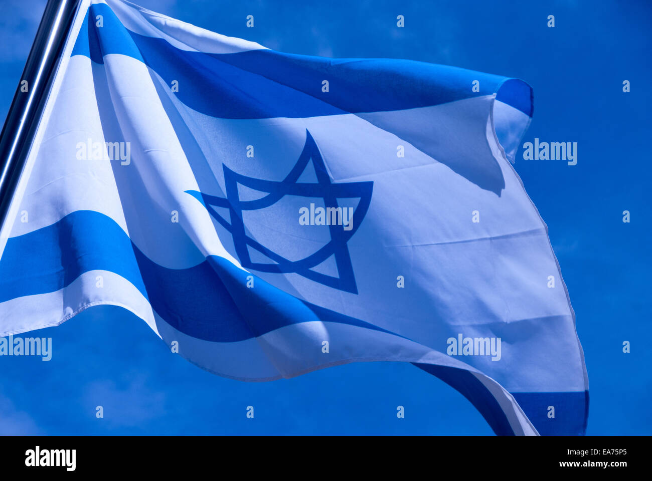 Israel-Flagge Stockfoto