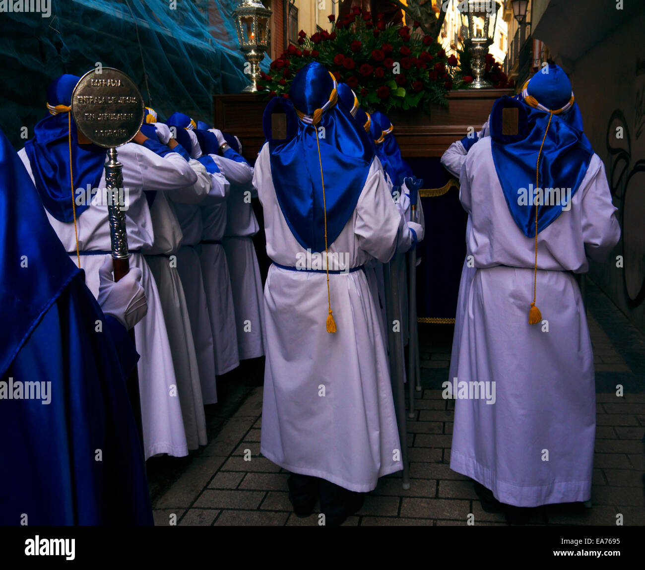 Semana Santa Logroño Prozession Stockfoto