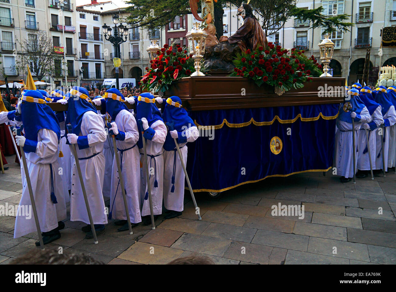 Semana Santa Logroño Prozession Stockfoto