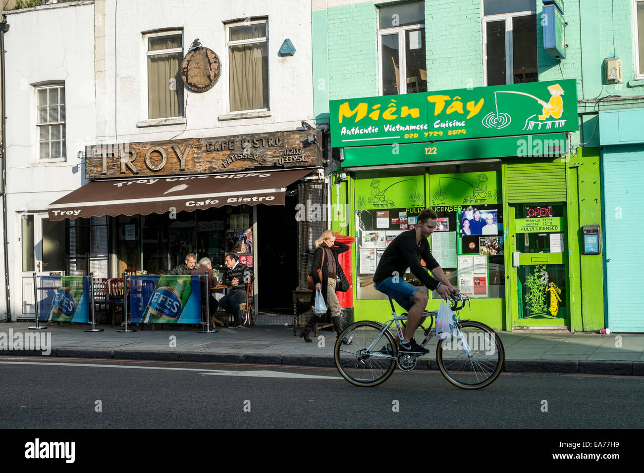 Restaurantbar Kingsland Road East London Hackney Stockfoto