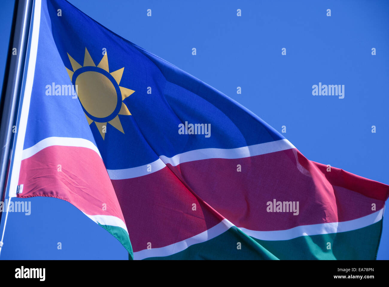 Namibia Flagge Stockfoto