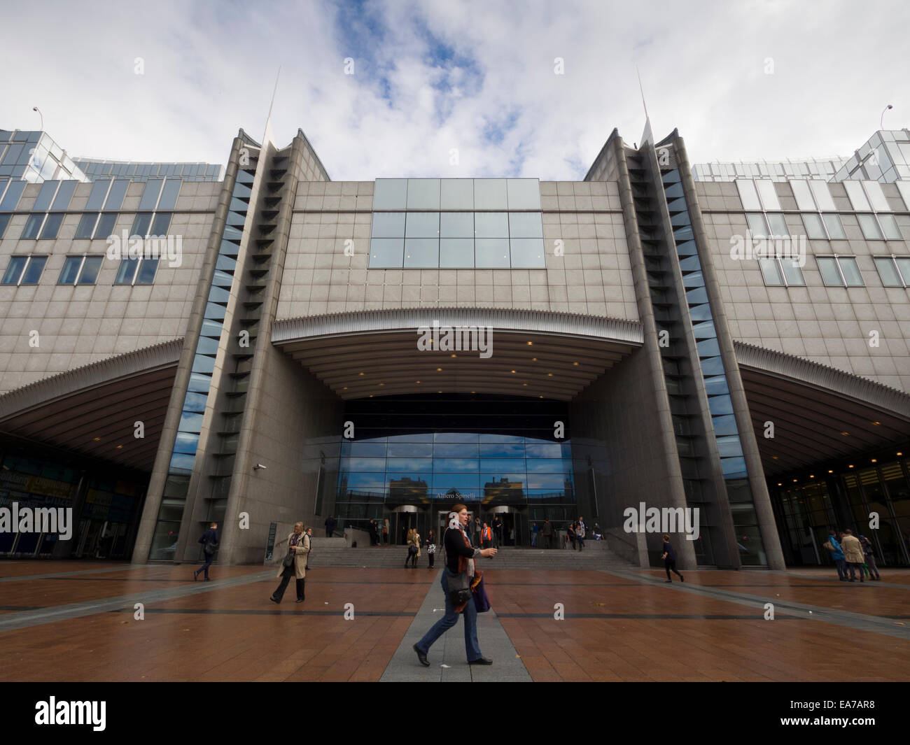 Parlamentsgebäude der Europäischen Union in Brüssel, Belgien Stockfoto