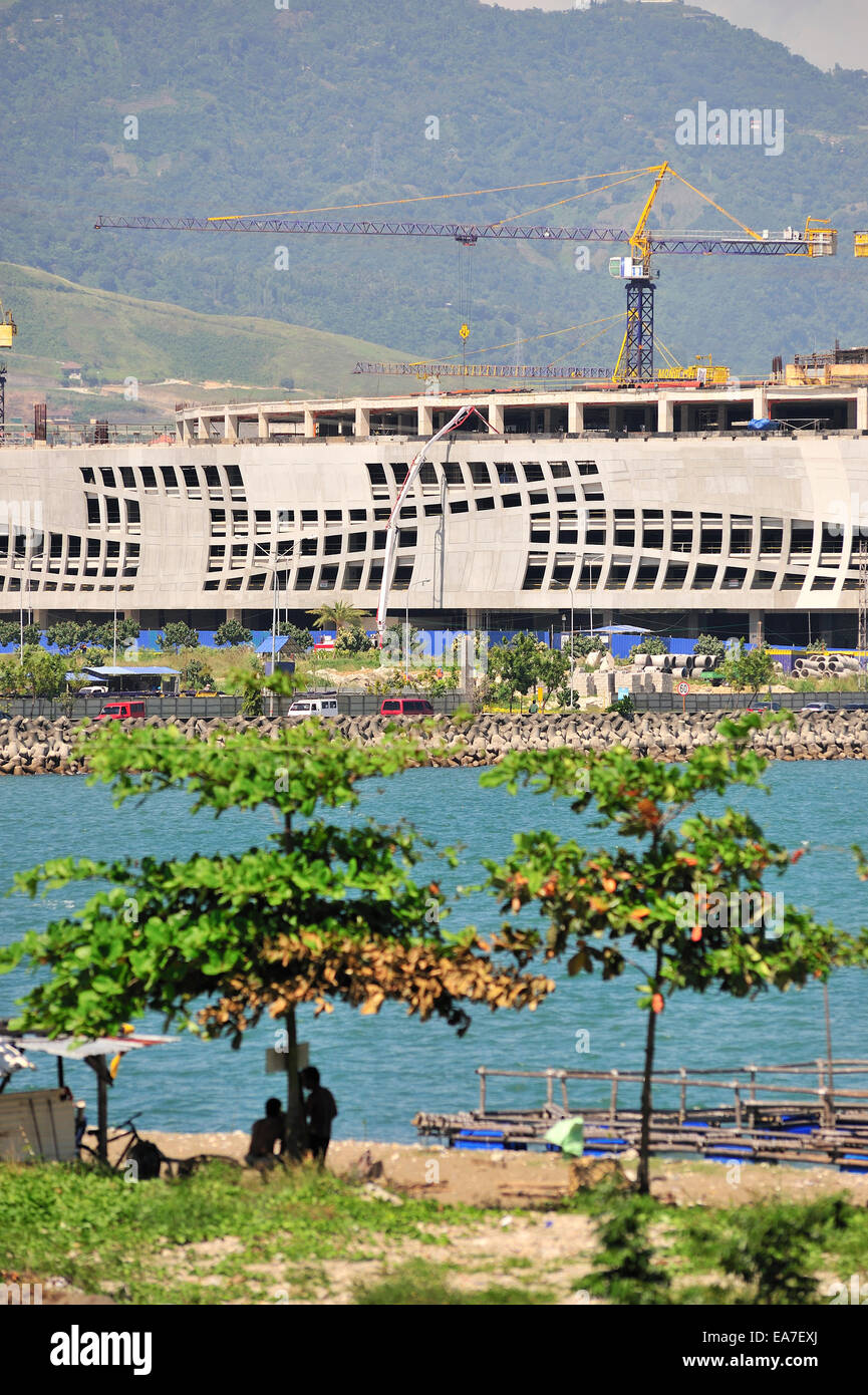 Bau von SM Seaside City Mall Cebu City Philippinen Stockfoto
