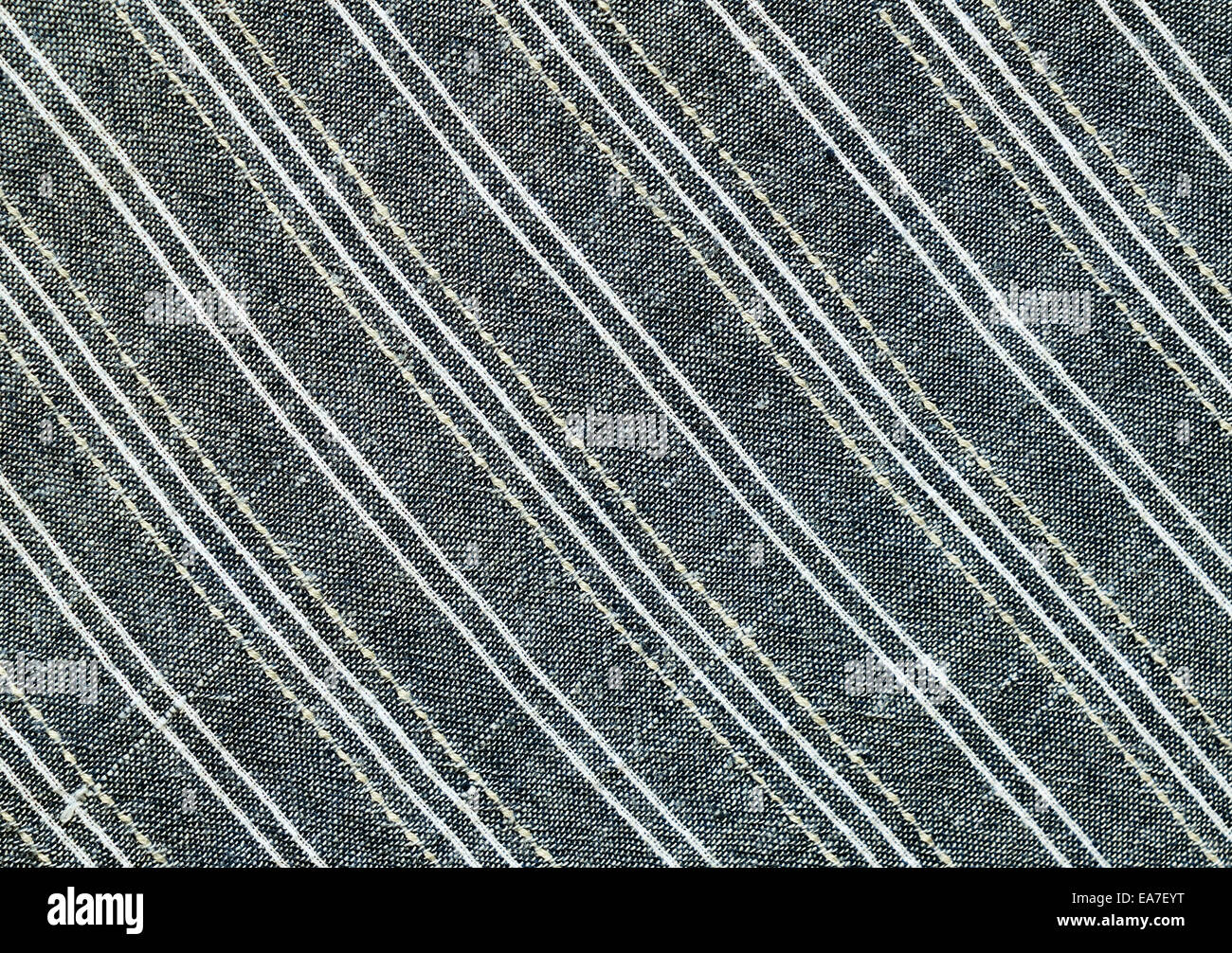 Blau-weiß gestreiften Stoff Stockfoto