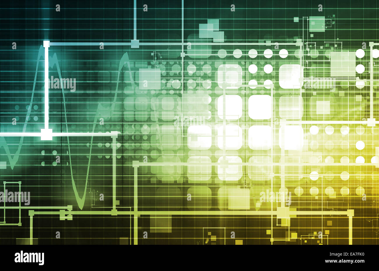 Tontechnik und Mischen von Techno Musik Stockfoto