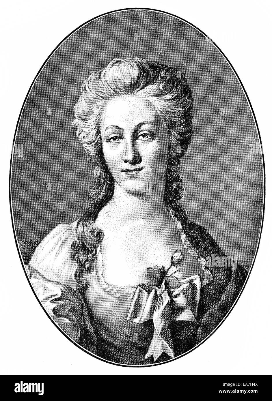 Anna Elizabeth Schoenemann, 1758-1817, Financée "Lili" von Johann Wolfgang von Goethe, 1749-1832, Portait von Anna Elisabeth Schö Stockfoto