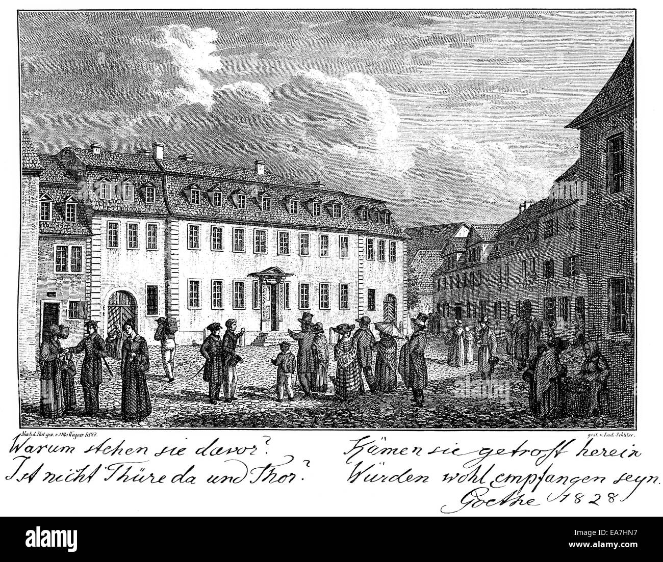 Haus von Johann Wolfgang von Goethe in Weimar, Das Haus von Johann Wolfgang von Goethe (1749-1832) in Weimar Stockfoto