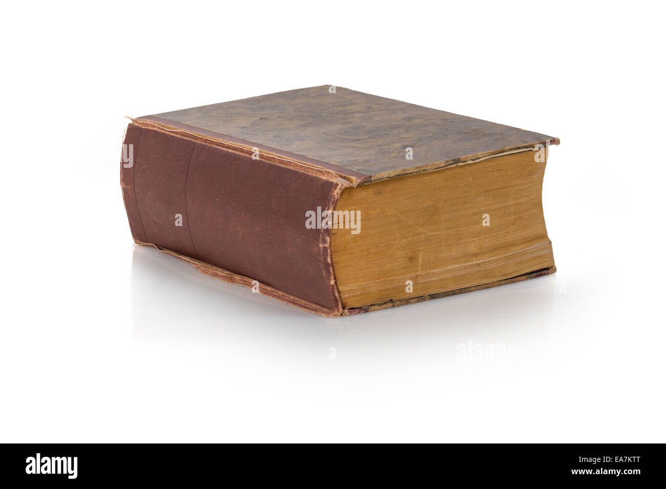 Geschlossene Vintage Buch isoliert auf weißem Hintergrund Stockfoto