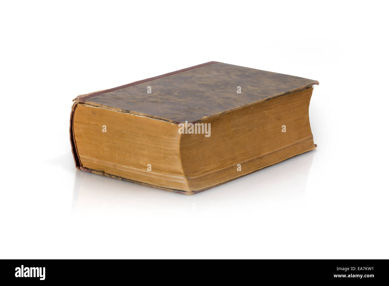 Geschlossene Vintage Buch isoliert auf weißem Hintergrund Stockfoto