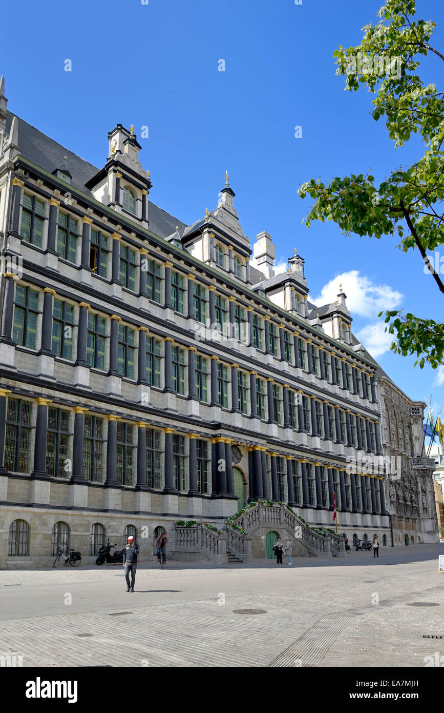 Fassade des Stadthuis, Historisches Rathaus, Botermarkt, Gent, Flandern ...