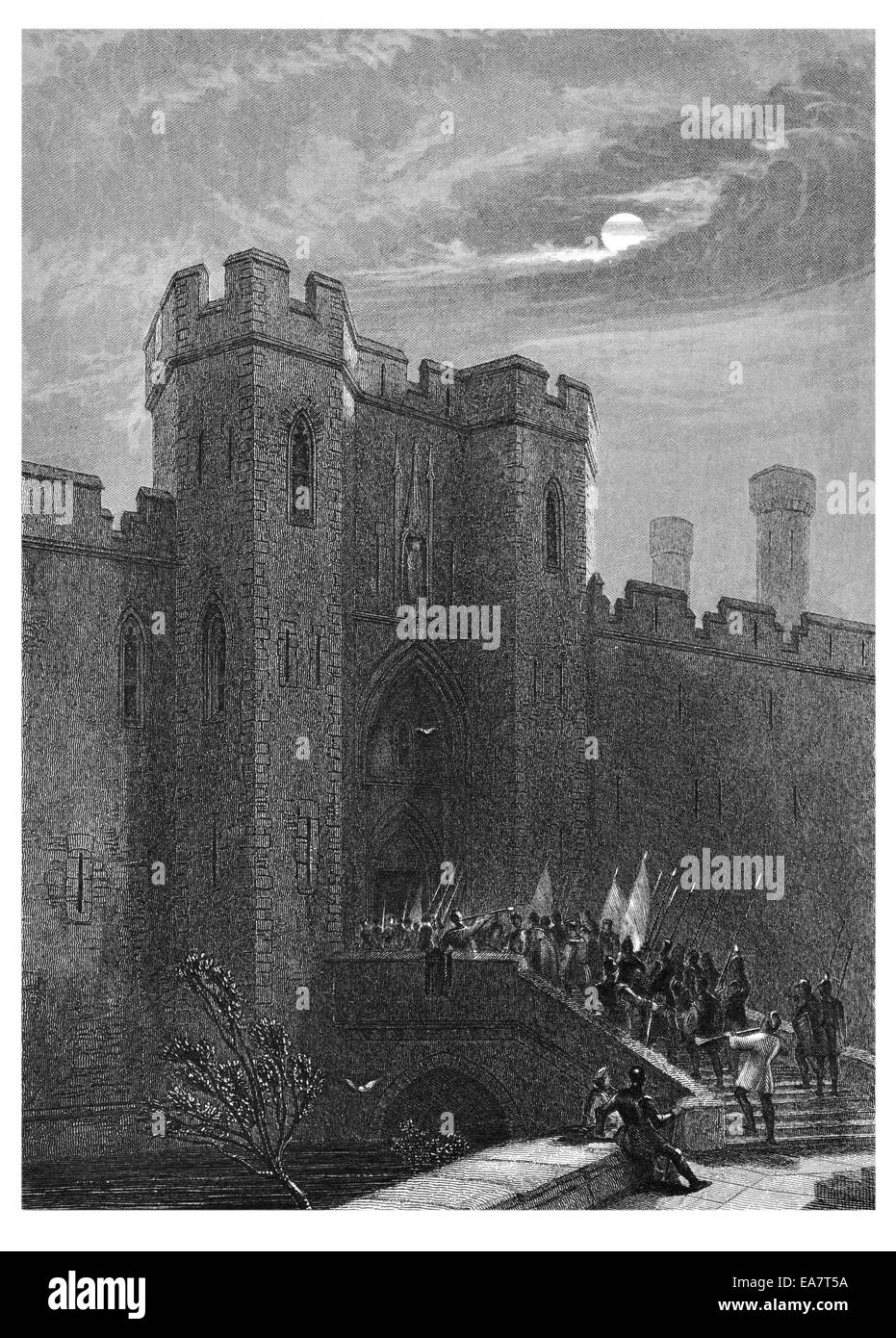 Caernarvon Castle Caernarfon Castell Caernarfon Gwynedd 1284 Stockfoto