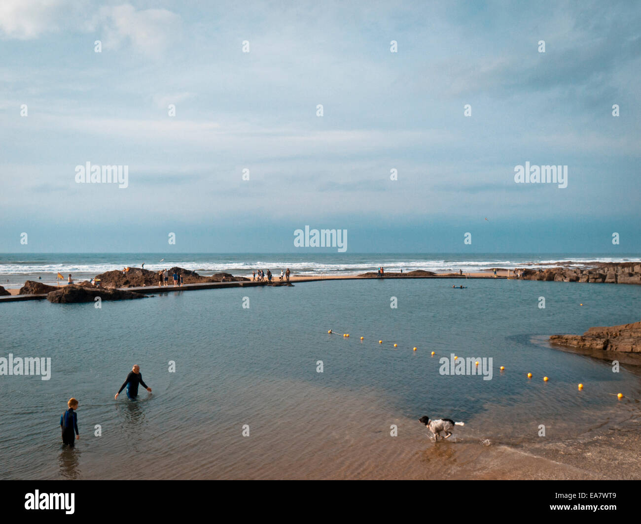 Bude Meer Pool (Cornwall) Stockfoto