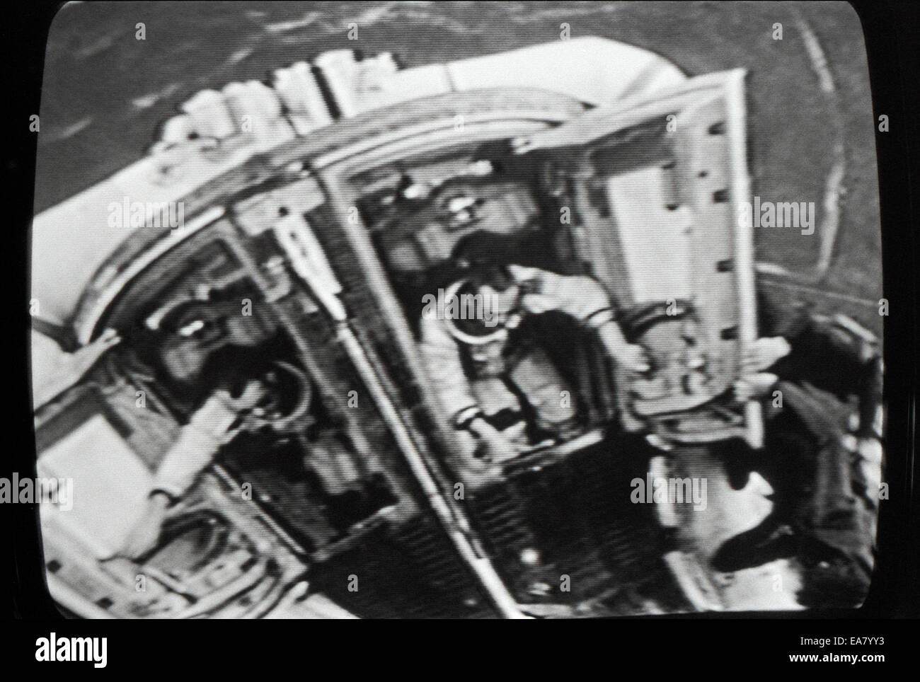 Apollo 11 Astronaut Mondlandung 20. Juli 1969 fotografiert in der tatsächlichen Zeit im Fernsehen in Los Angeles, Kalifornien USA KATHY DEWITT Stockfoto