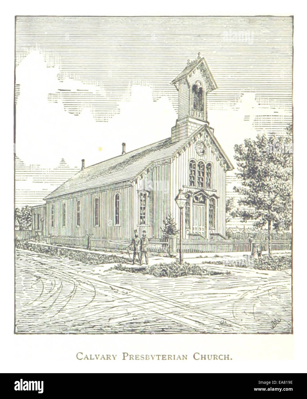 Farmer(1884) Detroit, p652 KALVARIENBERG PRESBYTERIAN CHURCH Stockfoto