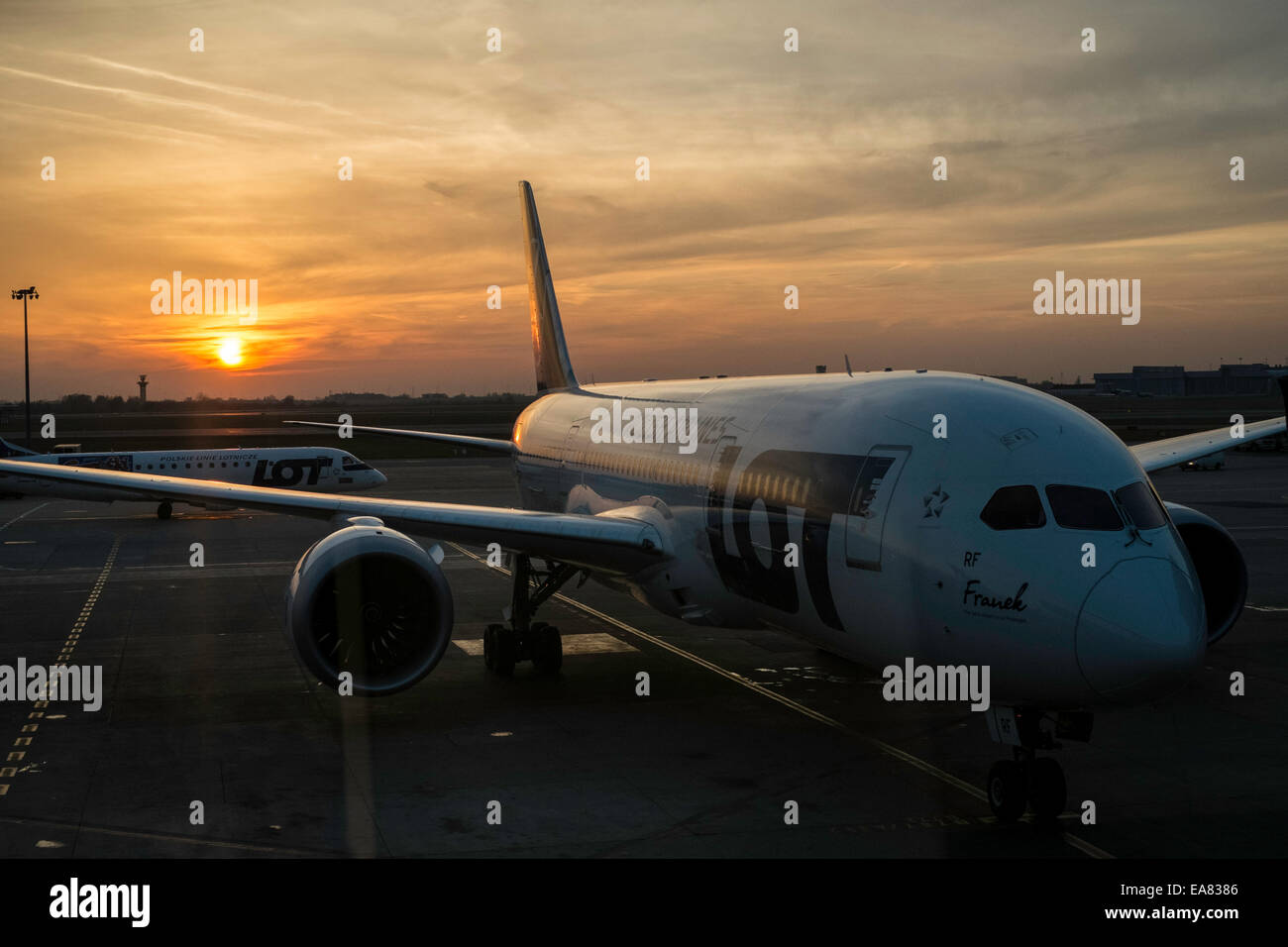 Fryderyk Chopin-Flughafen Okecie, Warschau, Polen Stockfoto