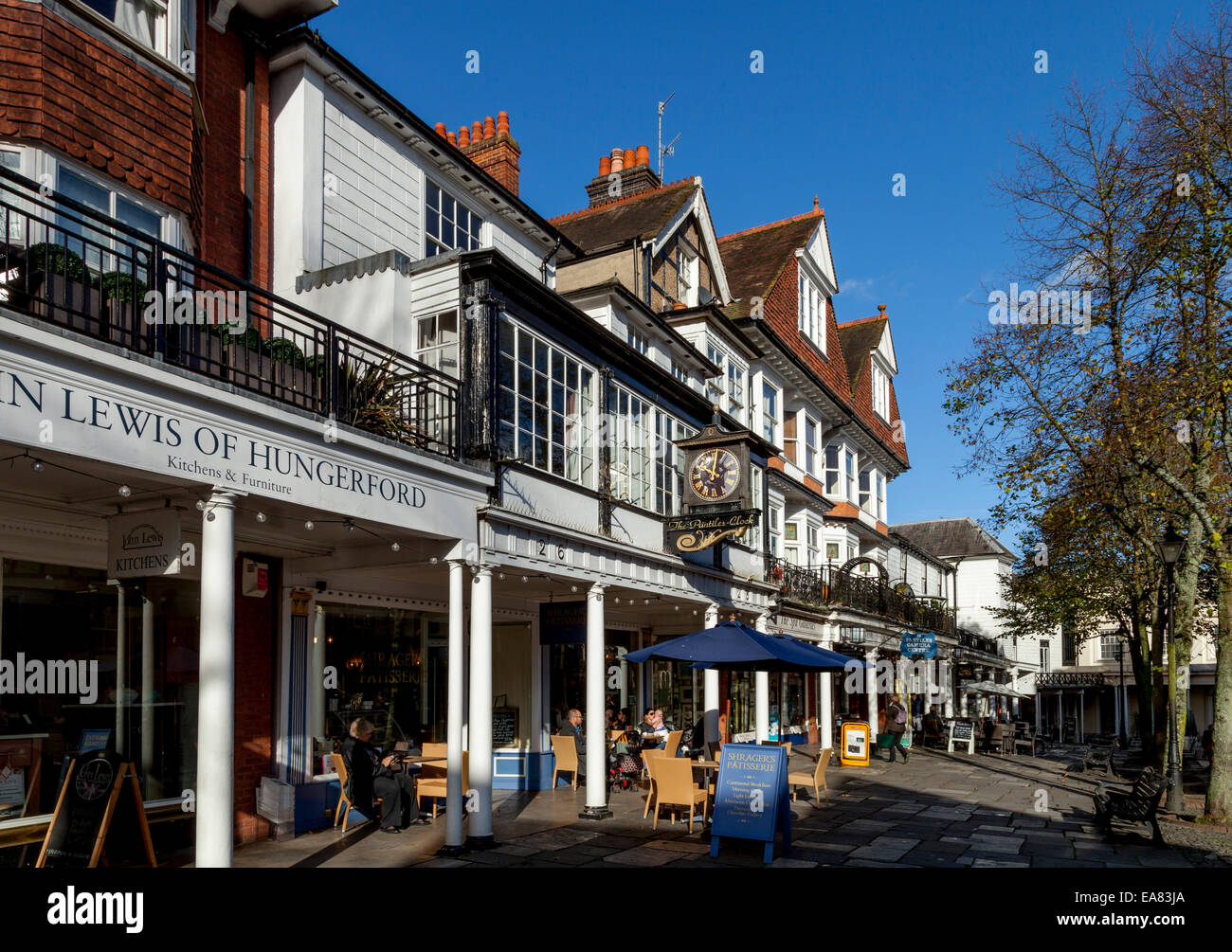 Die Pantiles, Royal Tunbridge Wells, Kent, England Stockfoto