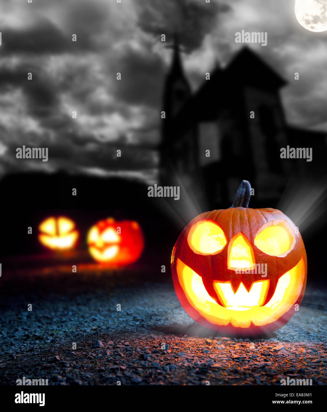 Halloween-Banner 300x50 Cm – Mit Kürbis & Mond-Motiv, Inkl. Aufhängeseil, Perfekt Für Party-Deko Drinnen & Draußen