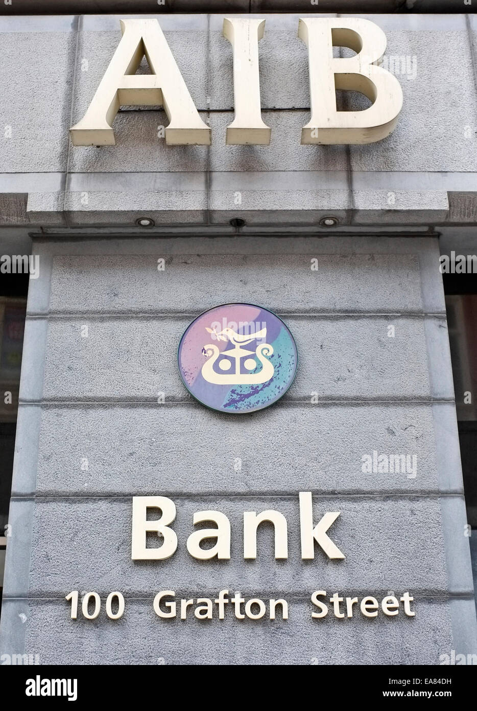 A.I.B. AIB. Allied Irish Bank auf der Grafton Street, central Dublin Irland Stockfoto