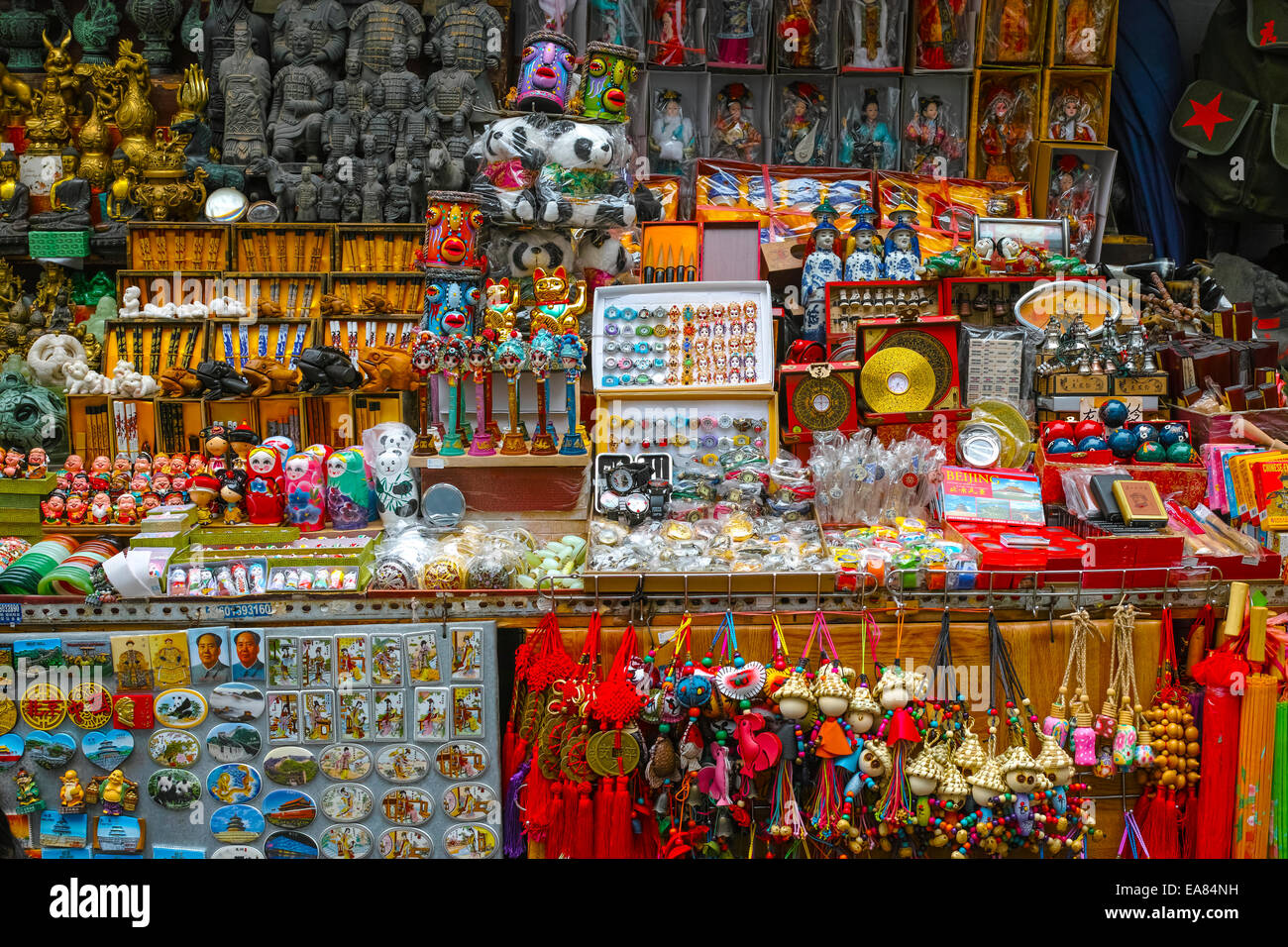 Souvenir-Markt. Wangfuging Straße. Beijing. China Stockfoto