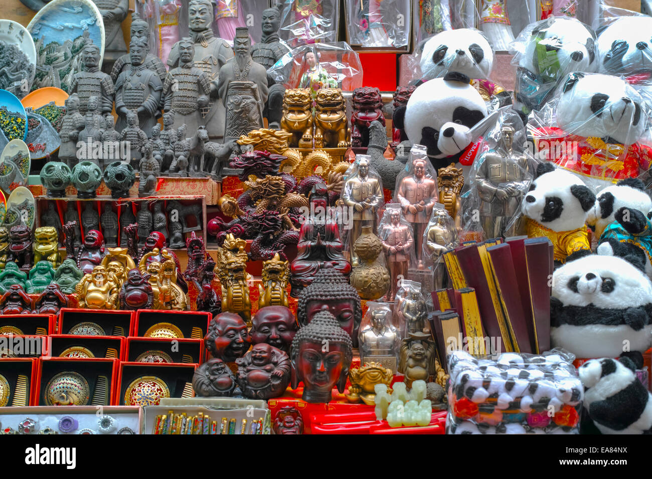 Souvenir-Markt. Wangfuging Straße. Beijing. China Stockfoto