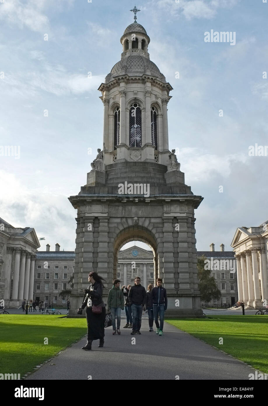 DAS GELÄNDE AM TRINITY COLLEGE IN DUBLIN, IRLAND Stockfoto