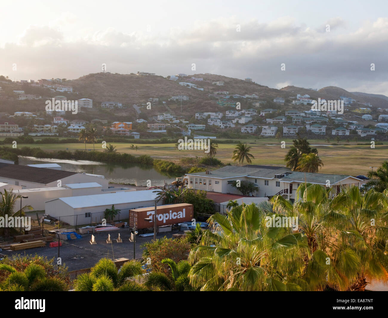 Blick auf St. Kitts Stockfoto