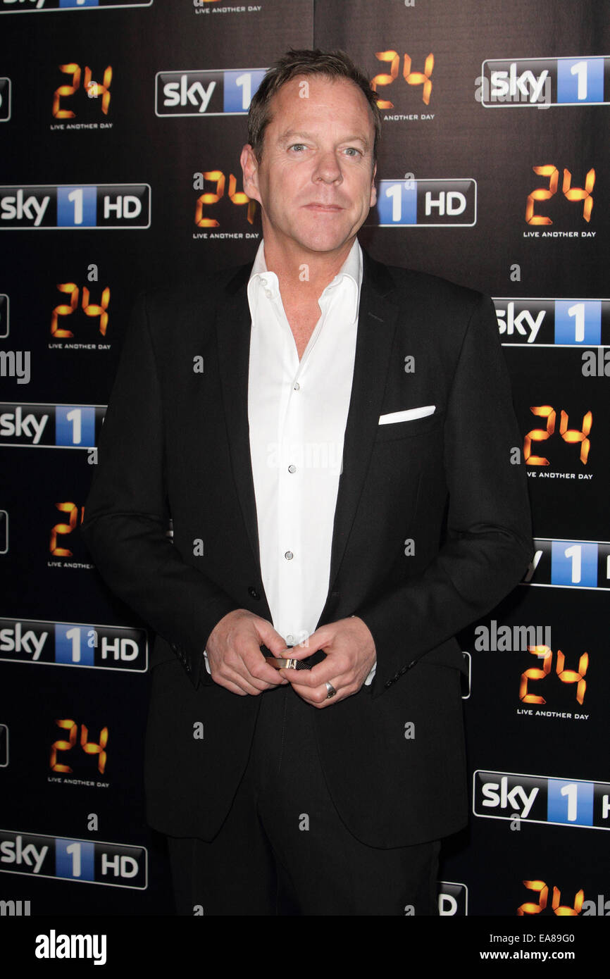 "24 - live Another Day" UK TV-Premiere bei Old Billingsgate, London Featuring statt: Kiefer Sutherland wo: London, Vereinigtes Königreich bei: 6. Mai 2014 Stockfoto
