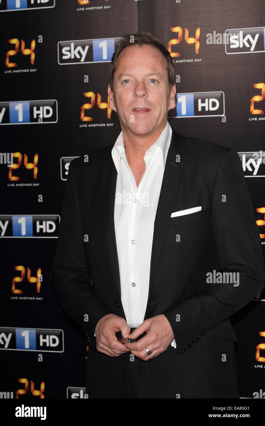 "24 - live Another Day" UK TV-Premiere bei Old Billingsgate, London Featuring statt: Kiefer Sutherland wo: London, Vereinigtes Königreich bei: 6. Mai 2014 Stockfoto