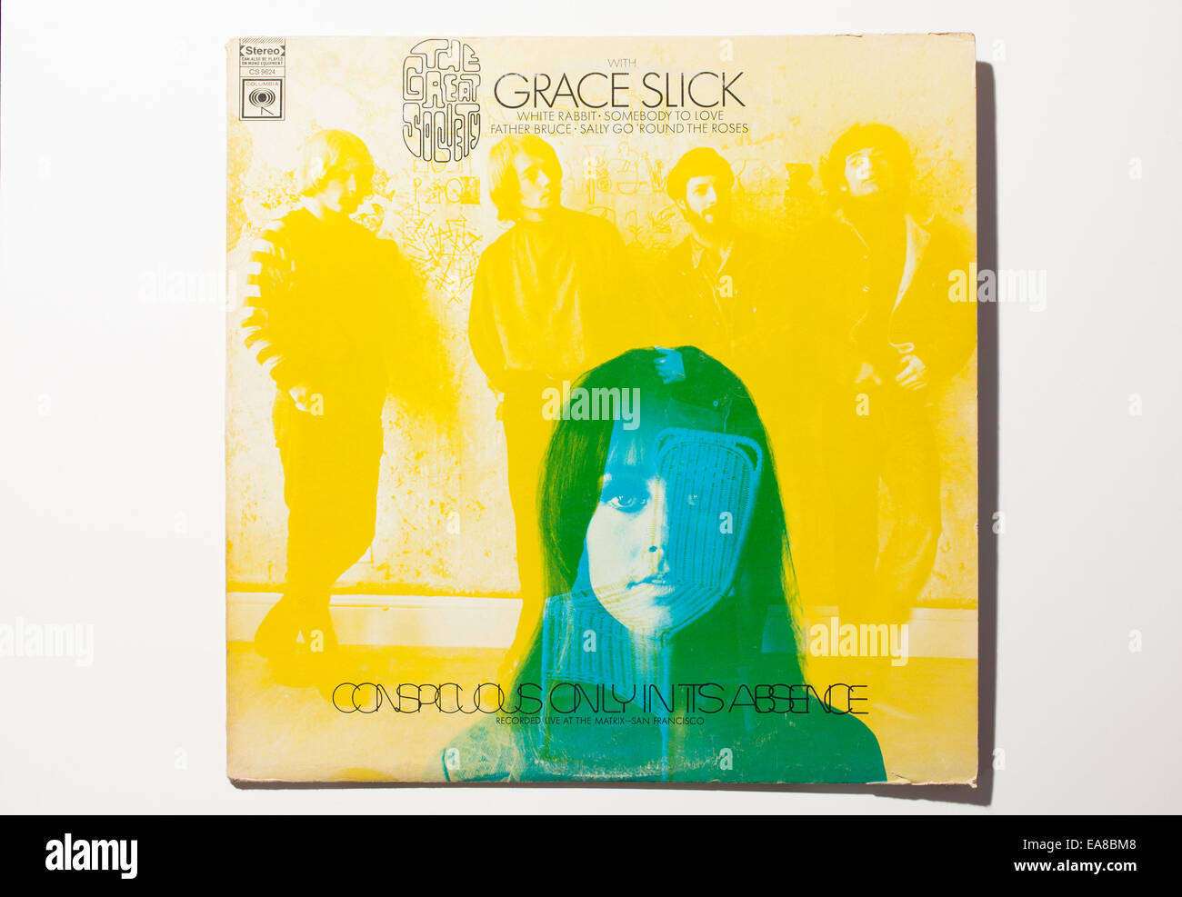 Auffällig nur In seiner Abwesenheit Album mit Grace Slick Gesang mit Great Society. 1968-Version. Stockfoto