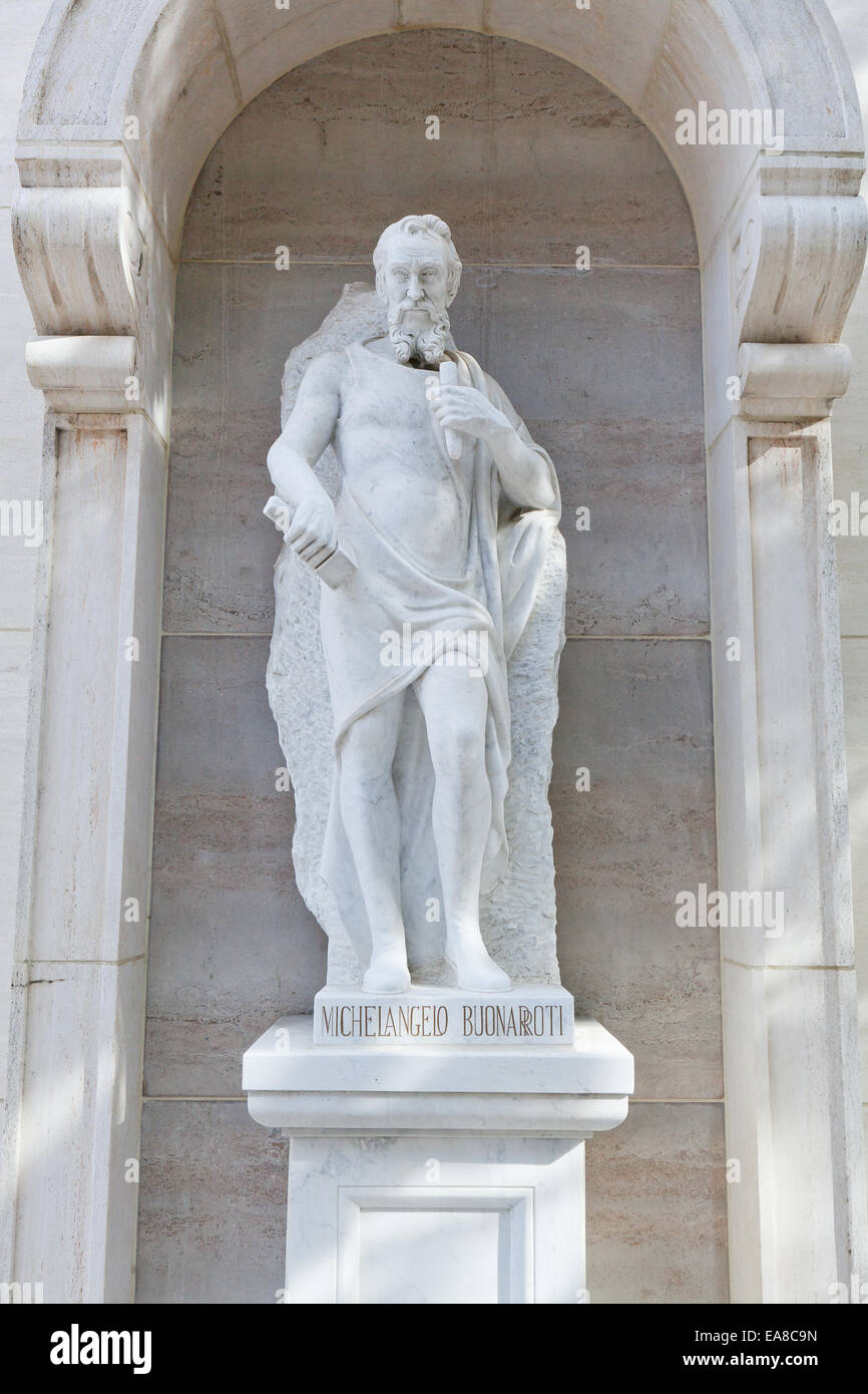 Michelangelo Buonarroti Statue - USA Stockfoto