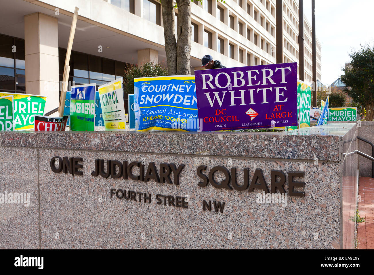 Mayoral Rennen politische Werbung - Washington, DC USA Stockfoto