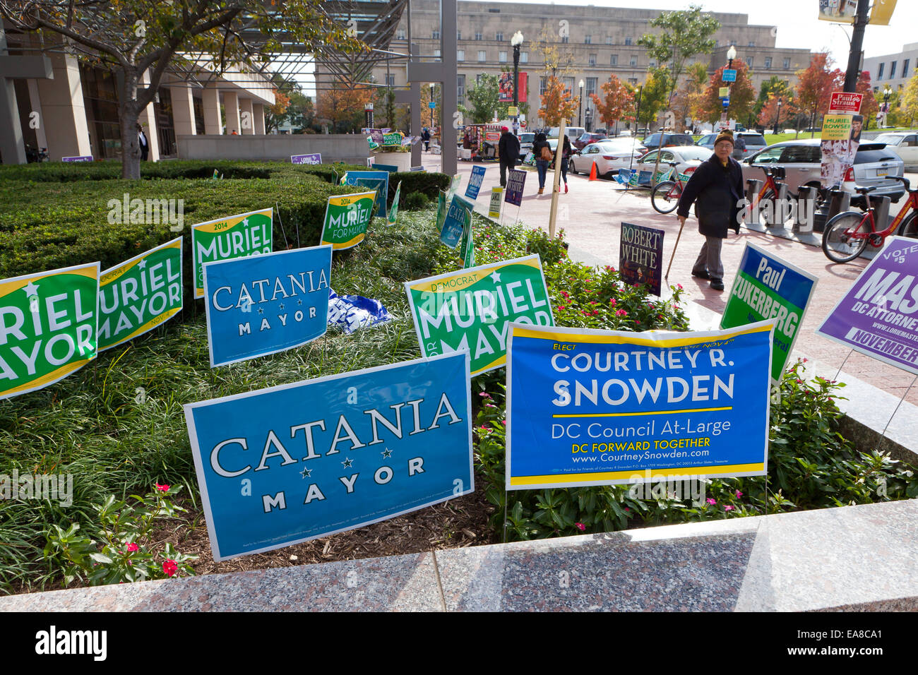 Mayoral Rennen politische Werbung - Washington, DC USA Stockfoto