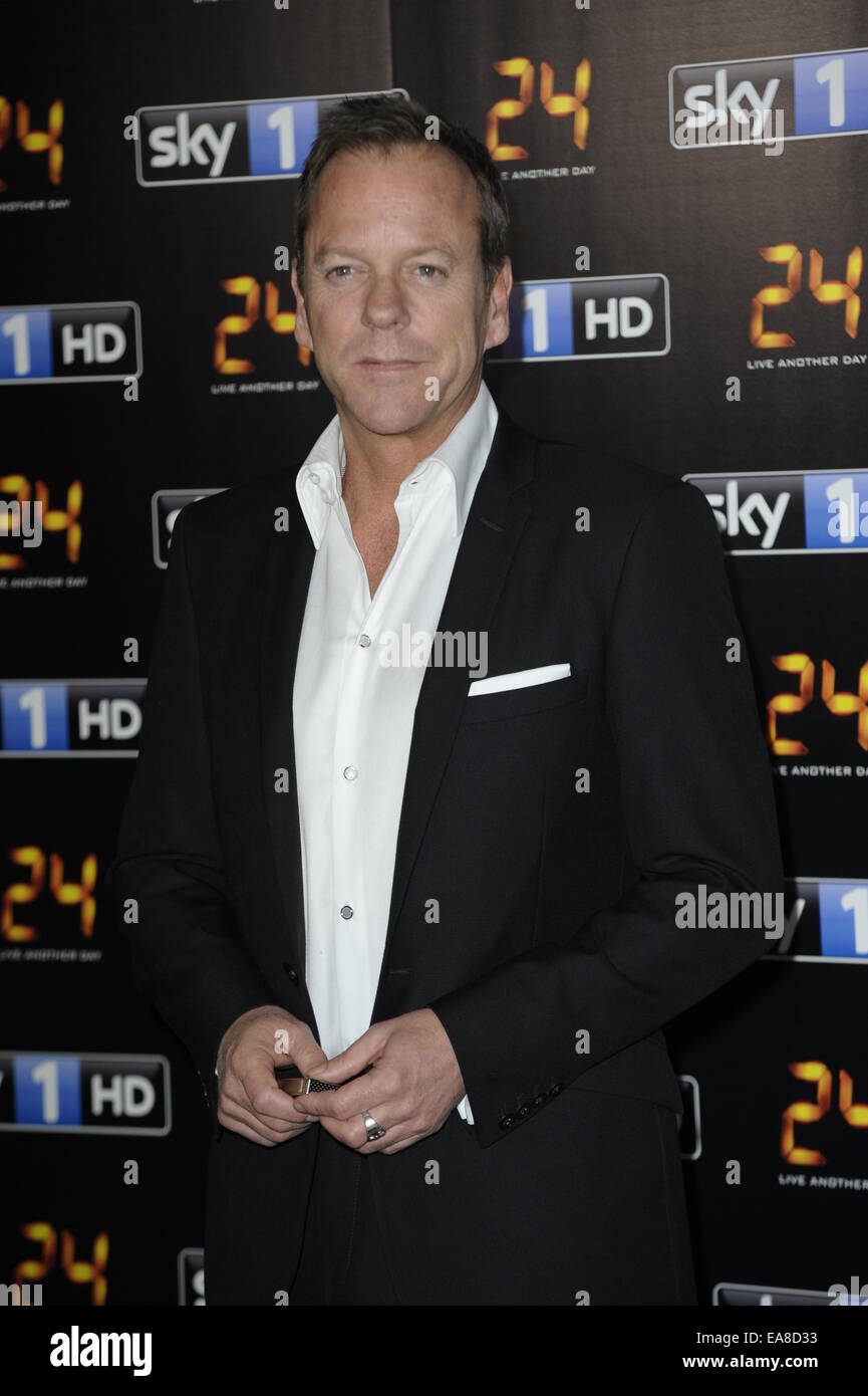 "24 - live Another Day" UK TV-Premiere bei Old Billingsgate Featuring statt: Kiefer Sutherland wo: London, Vereinigtes Königreich bei: 6. Mai 2014 Stockfoto