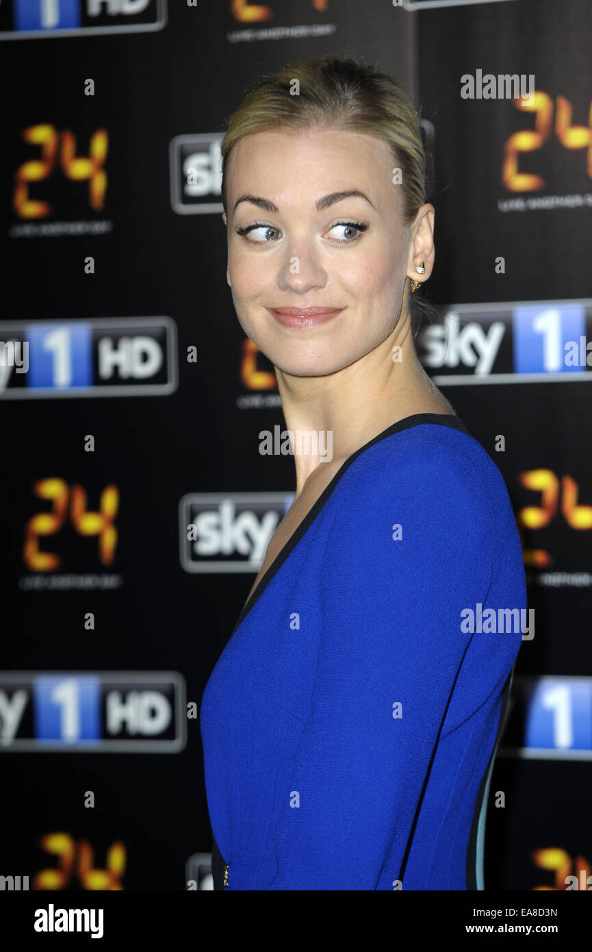 "24 - live Another Day" UK TV-Premiere bei Old Billingsgate Featuring statt: Yvonne Strahovski Where: London, Vereinigtes Königreich bei: 6. Mai 2014 Stockfoto