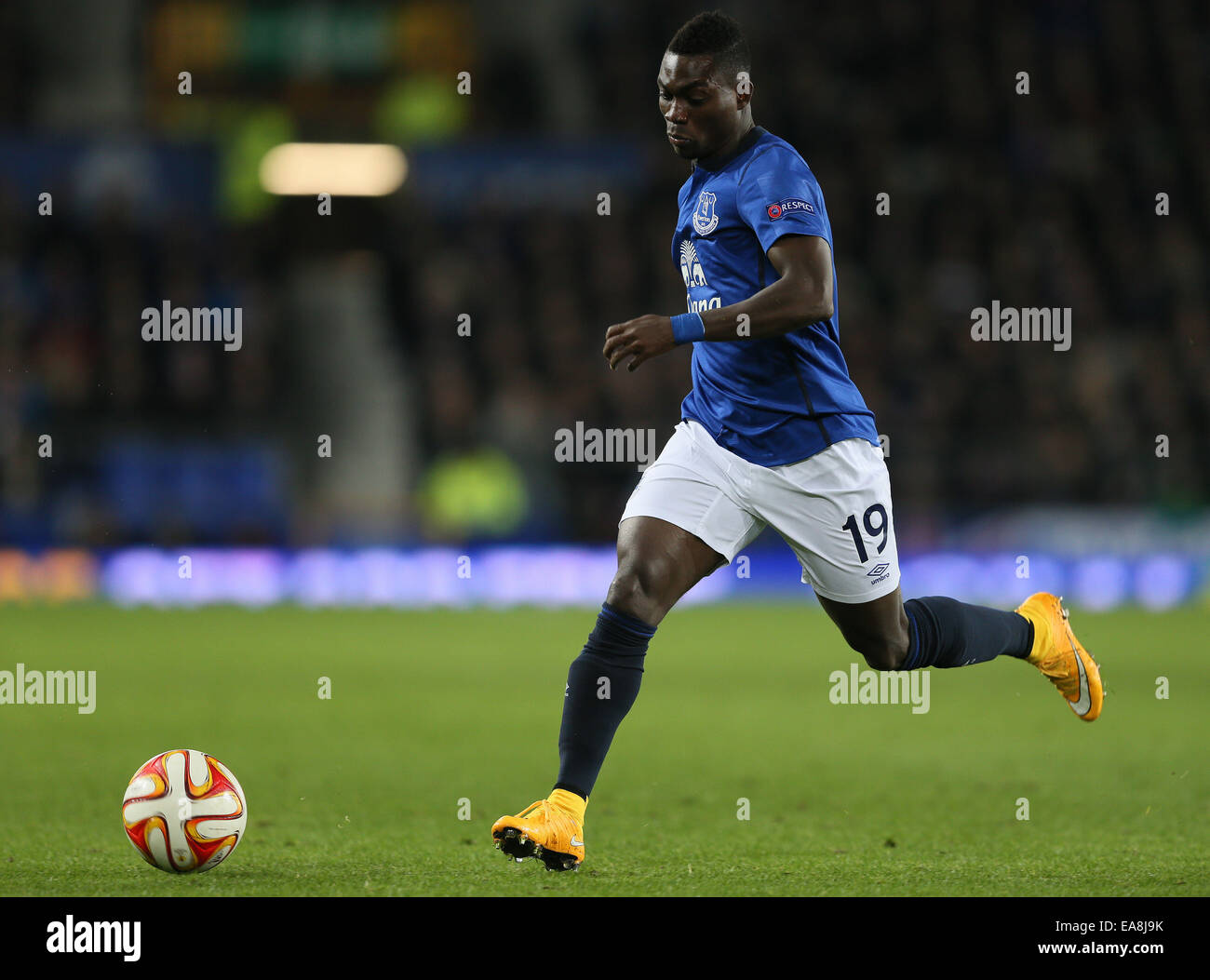 Liverpool, Vereinigtes Königreich. 6. November 2014. Christian Atsu der Everton - UEFA Europa League - Everton Vs Lille - Goodison Park Stadium - Liverpool - England 6. November 2014 - Pic Simon Bellis/Sportimage. © Csm/Alamy Live-Nachrichten Stockfoto