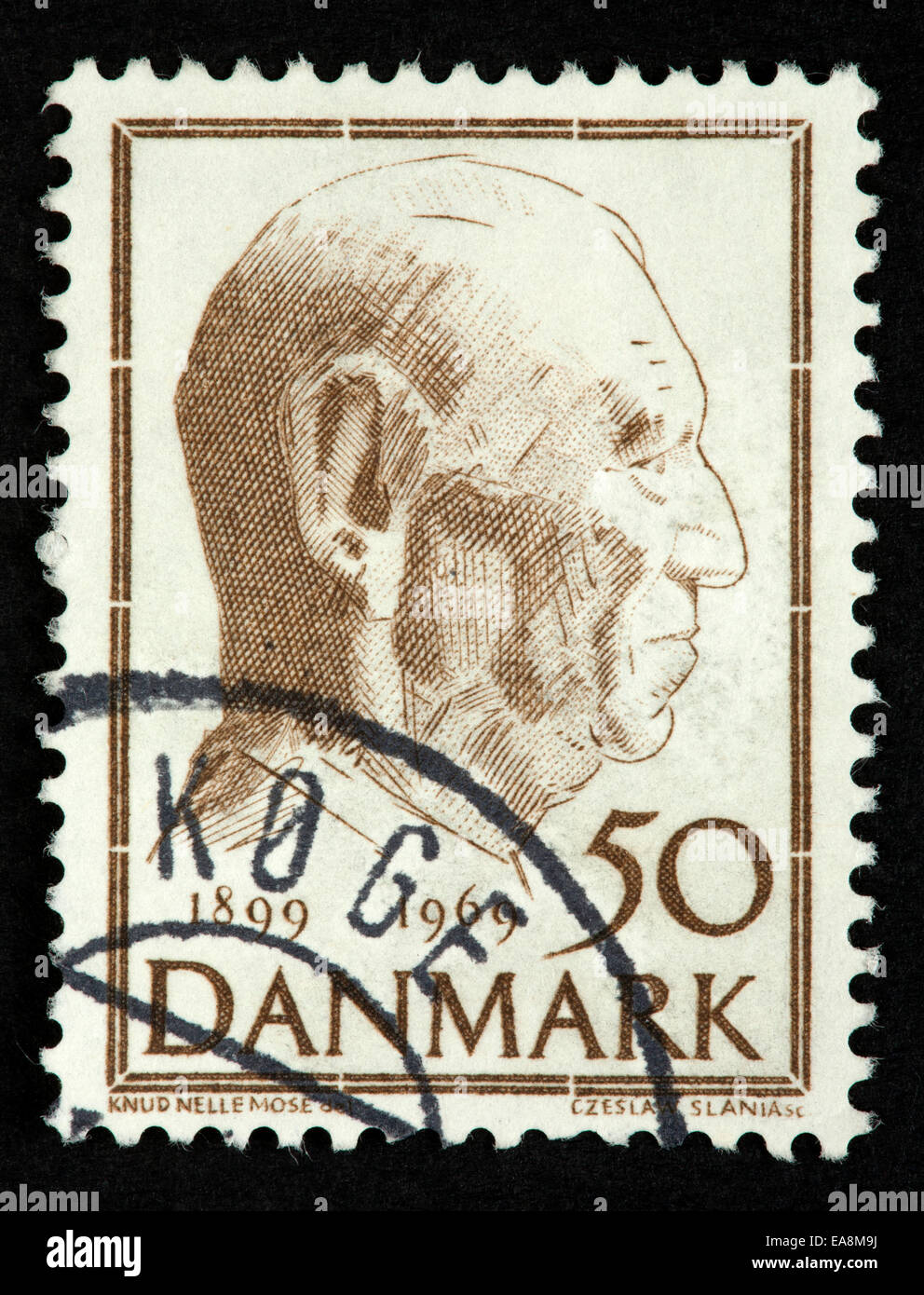 Dänischen Briefmarke Stockfoto