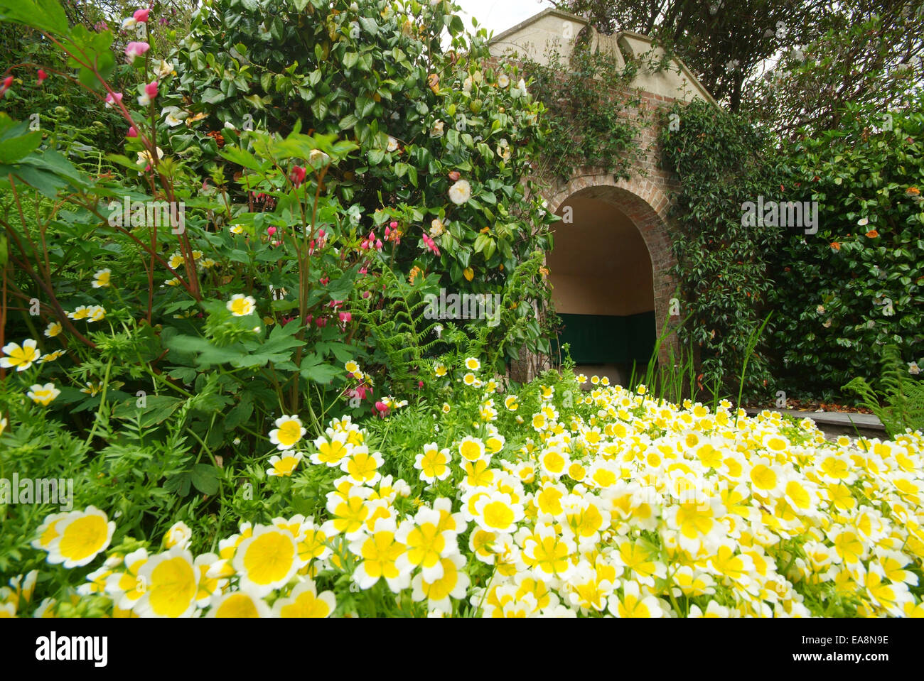 Nördlichen Sommerhaus an der Lost Gardens of Heligan in der Nähe von Mevagissey Restormel Mid Cornwall South West England UK Stockfoto