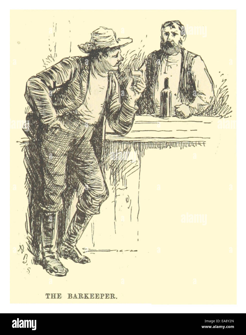 MARK TWAIN(1883) p376 - THE BARKEEPER Stockfoto