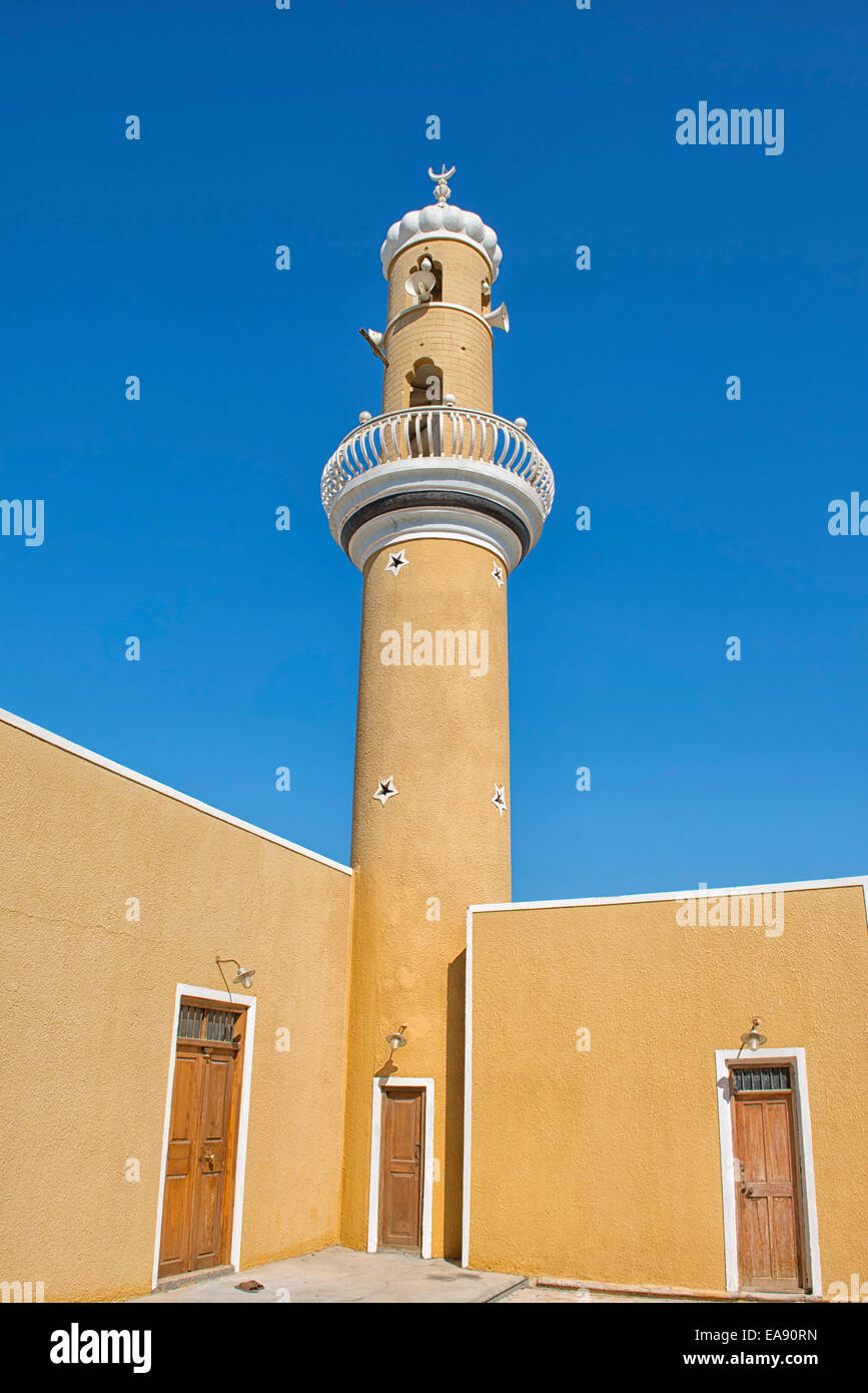 Minarett der alten Moschee in Kuwait-Stadt, Kuwait Stockfoto