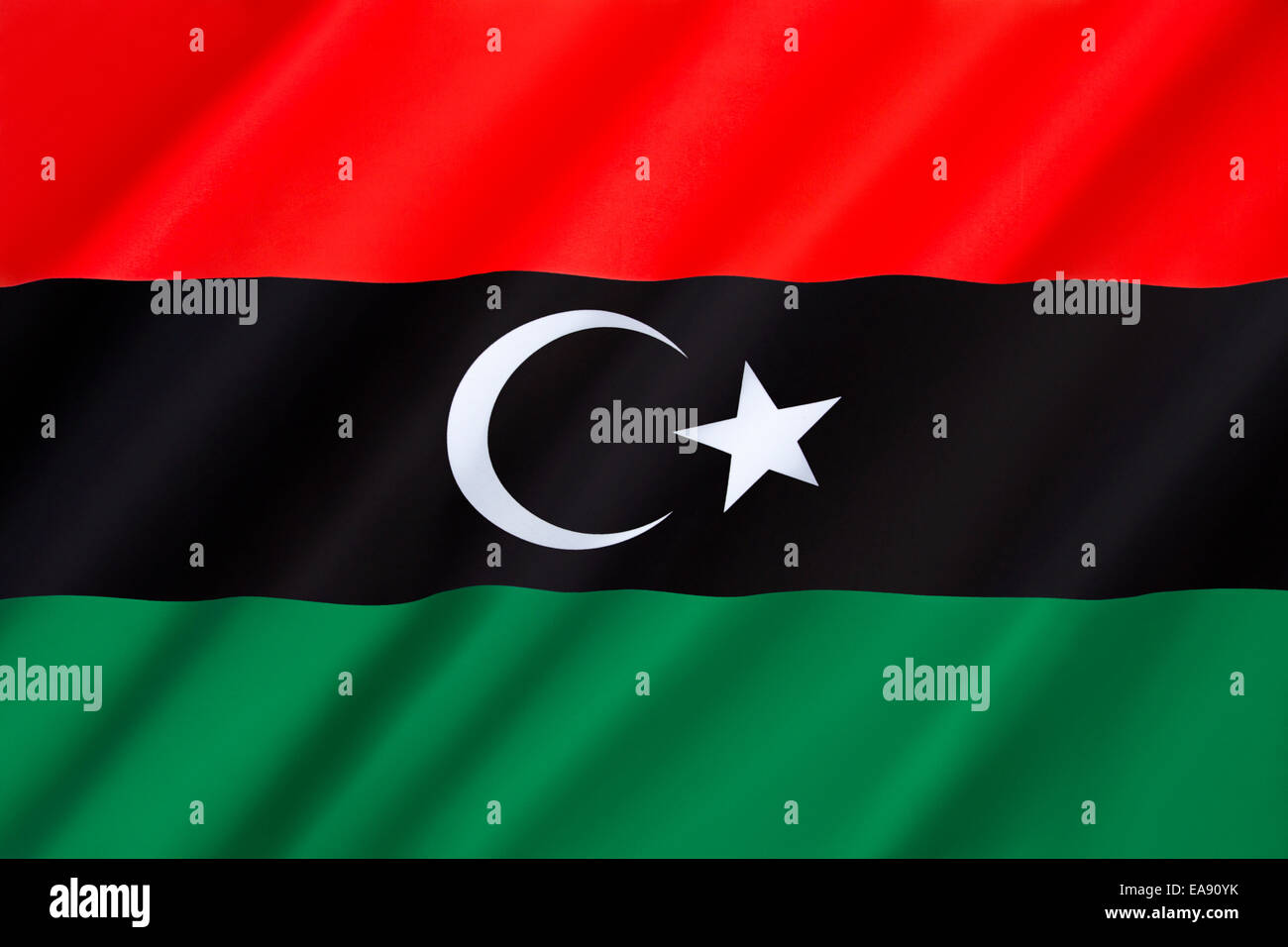Flagge von Libyen Stockfoto