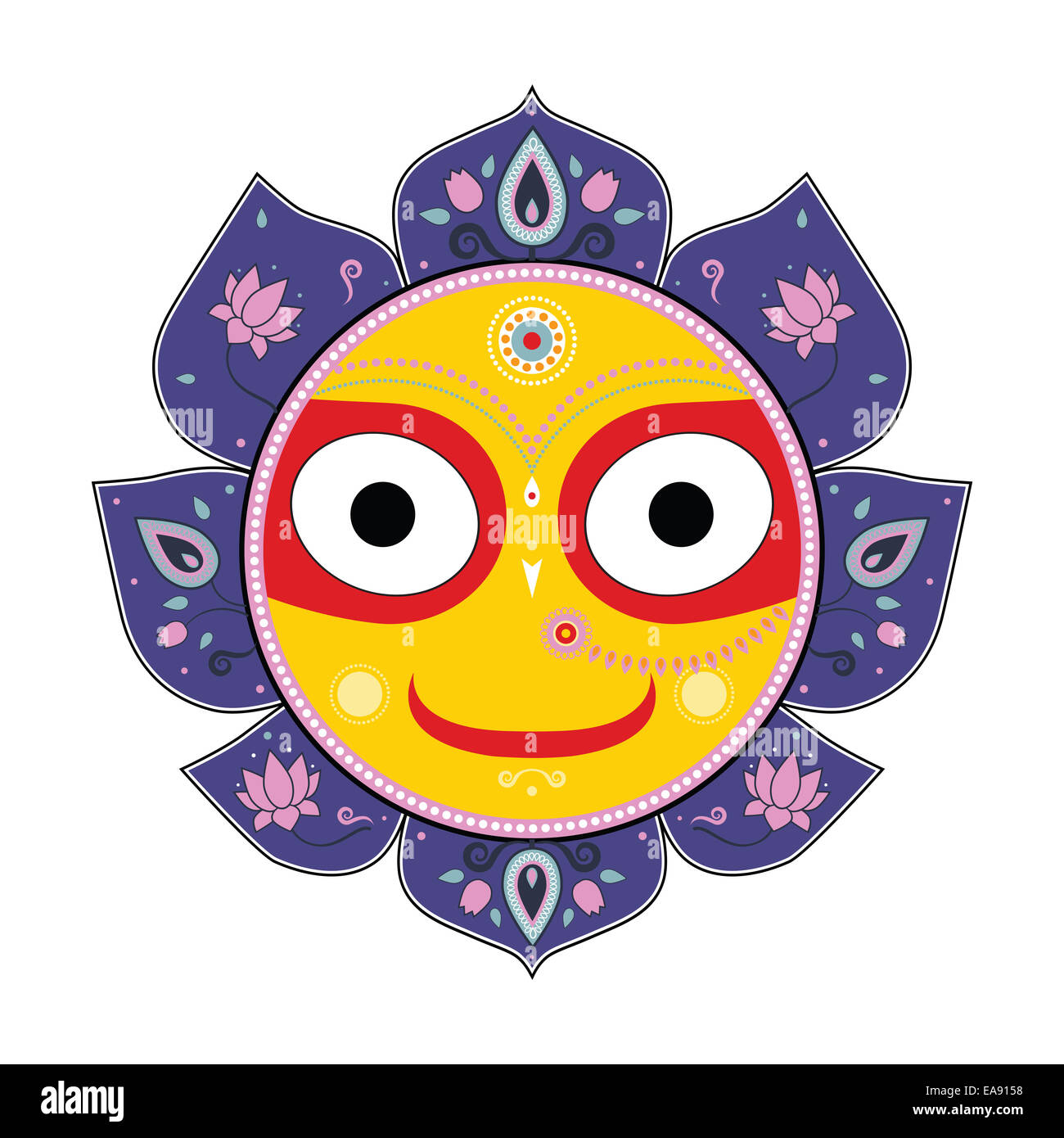 Jagannath. Indischer Gott des Universums. Stockfoto